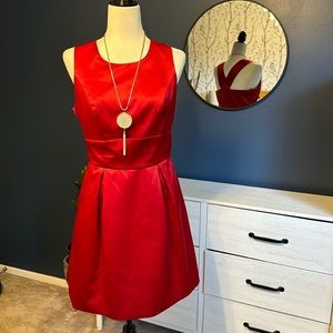 Red Satin Dress